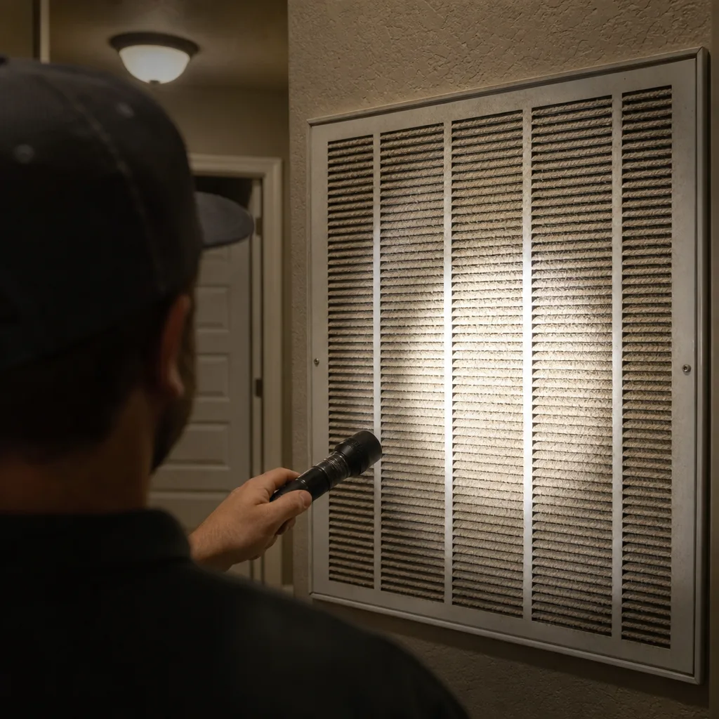 Illustration for air duct cleaning in Camp Swift